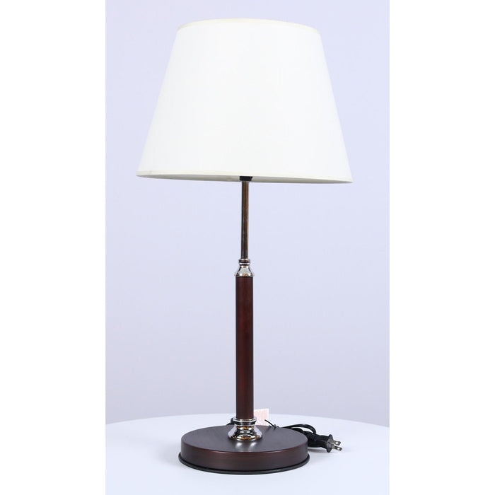 LAMP. MESA CHOCOLATE Y CROMO 1L E27 60W DE TOQUE