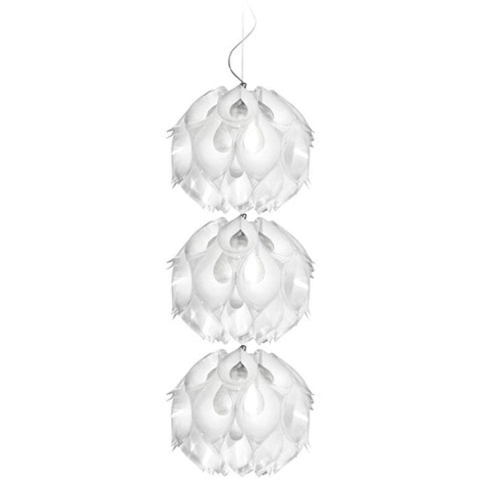 LAMP. COLGANTE FLORA TRIPLE BLANCO 3L E27 12W