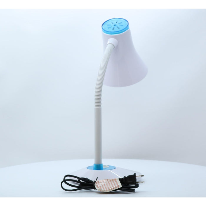 LAMP. ESCRITORIO BLANCO Y AZUL 1L E27 9W