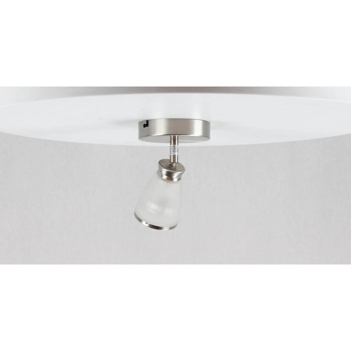 LAMP. TECHO REFLECTORA NÍQUEL SATINADO 1L GU10 50W