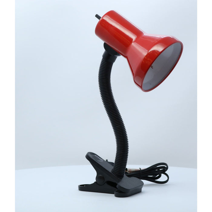 LAMP. ESCRITORIO DE HORQUILLA ROJO Y NEGRO 1L E27 40W