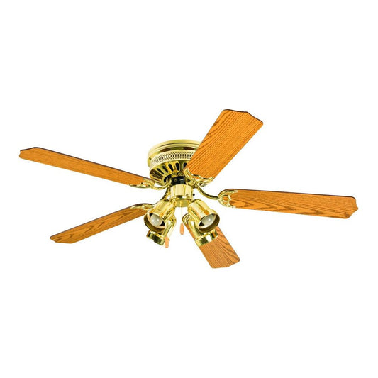 VENTILADOR DE TECHO DORADO CLOSE UP 52" 4L