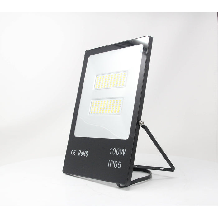 LAMP. LED EXT. REFLECTORA NEGRO 100W 110-240V 3000K (SLIM)