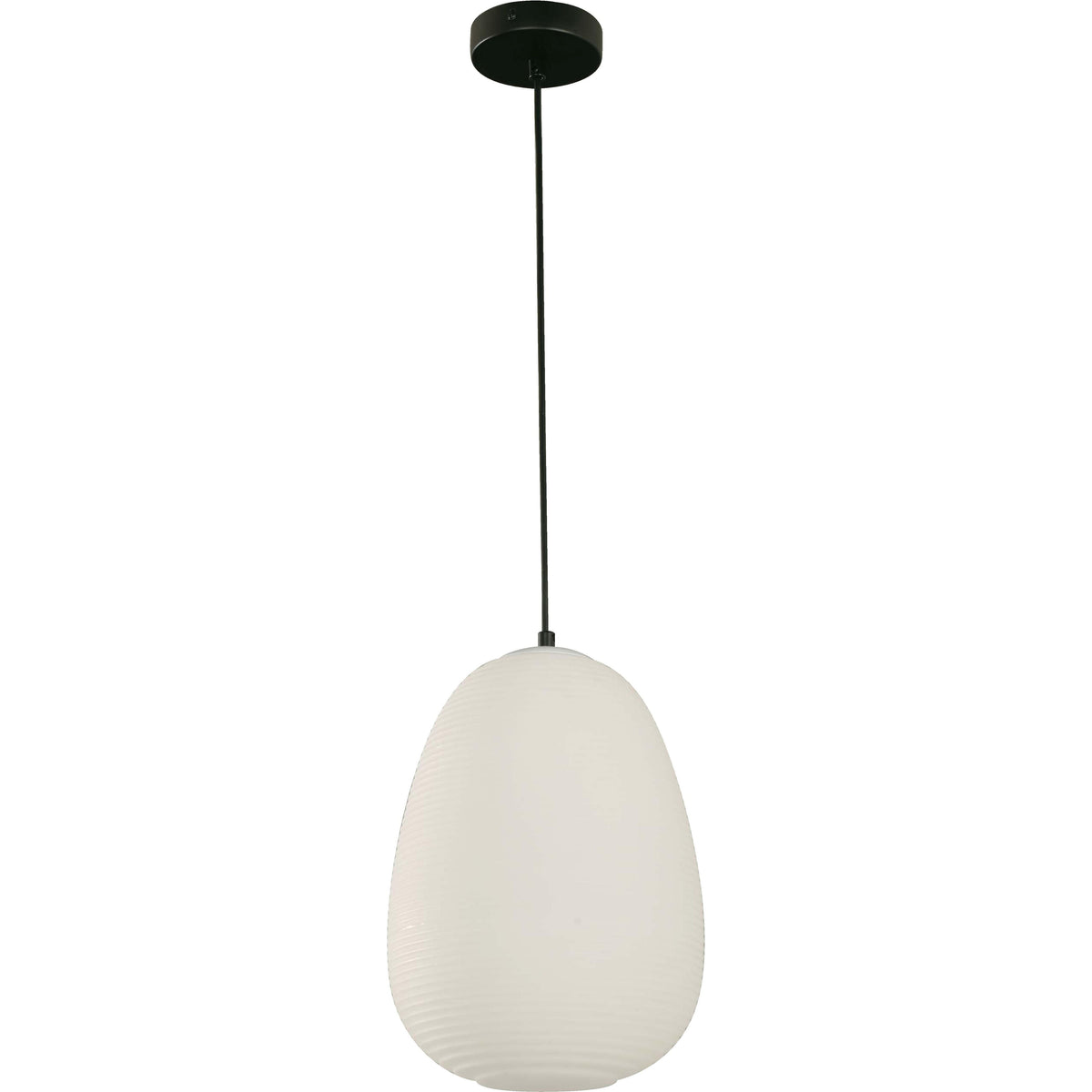 LAMP. COLGANTE BLANCO Y NEGRO 1L E27 40W