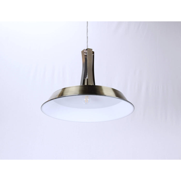 LAMP. COLGANTE BRONCE ANTIGUO 1L E27 60W