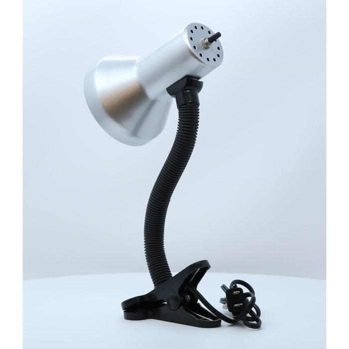 LAMP. ESCRITORIO DE HORQUILLA PLATEADO Y NEGRO 1L E27 40W