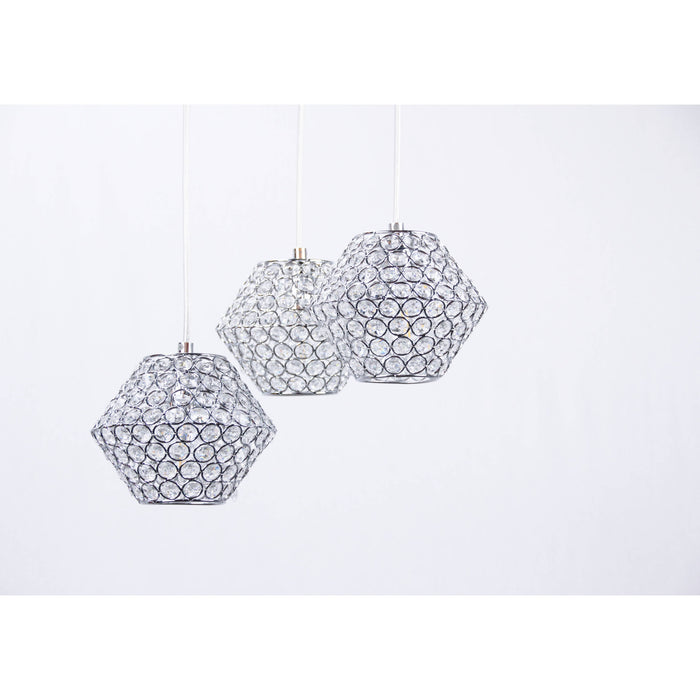 LAMP. COLGANTE CROMO 3L E14 40W