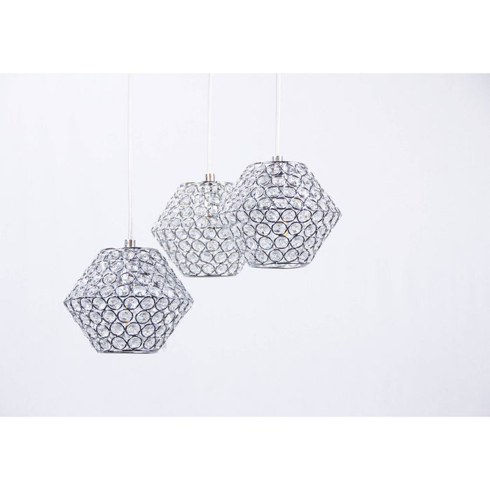 LAMP. COLGANTE CROMO 3L E14 40W