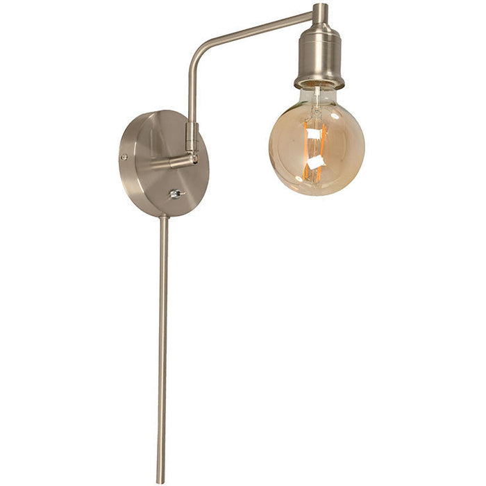 LAMP. PARED NIQUEL CEPILLADO 1L E27 40W