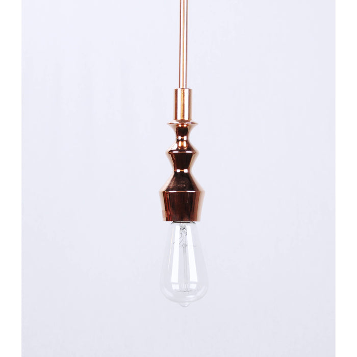 LAMP. COLGANTE COBRE 1L E27 60W