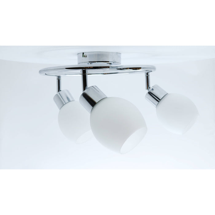 Lámpara Techo Cromo 3L E27 60W