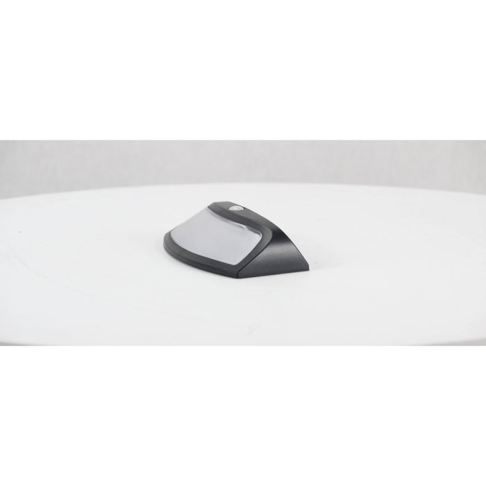 LAMP. LED EXT. PARED SOLAR NEGRO 1L 1.5W 3.7V 5000K CON FOTOCELDA Y SENSOR DE MOVIMIENTO
