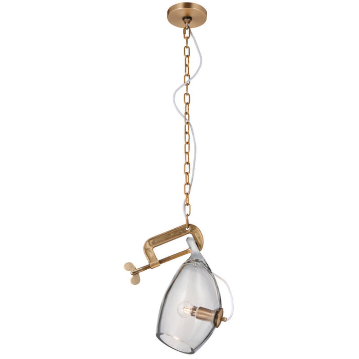 LAMP. TECHO BRONCE ANTIGUO 1L E27 40W