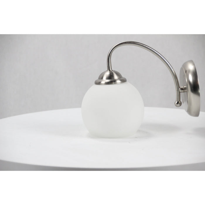 LAMP. PARED NÍQUEL SATINADO 1L E27 60W