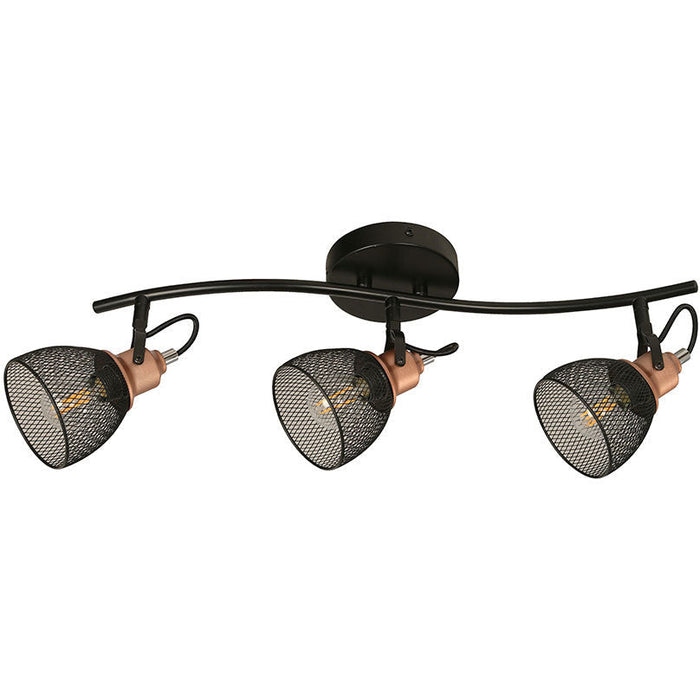 Lámpara Techo Reflectora Negro 3L E14 40W