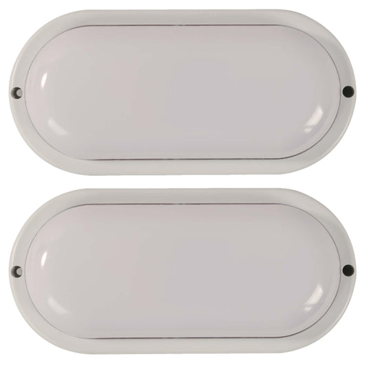 LAMP. LED EXT. PARED BLANCO 15W 100-240V 6500K (2 PIEZAS)