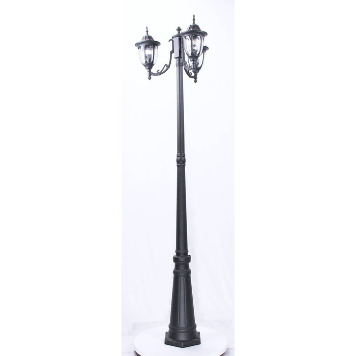 Lámpara Exterior  Poste Negro 3L E27 100W