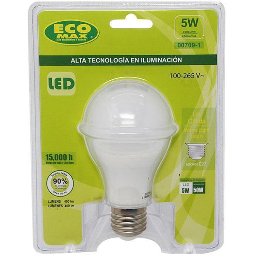 BOMBILLO LED A60 E27 5W 85-265V 3000K