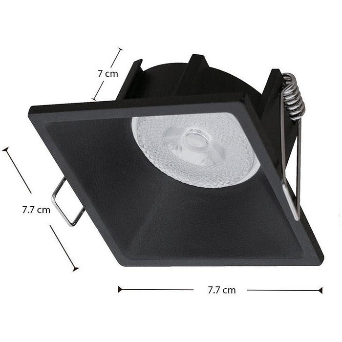LAMP. TECHO EMPOTRABLE NEGRO 1L GU10 13W