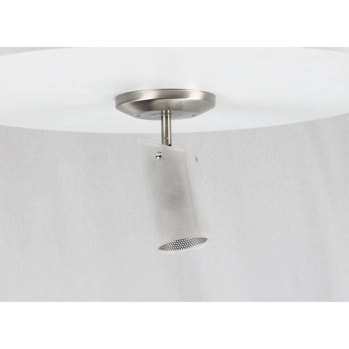 LAMP. TECHO REFLECTORA NÍQUEL SATINADO 1L E27 60W