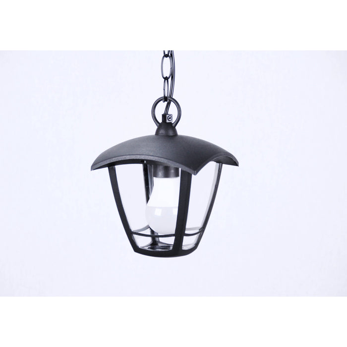 LAMP. EXT. COLGANTE NEGRO 1L E27 60W (IB LED A60 9W 6000K)