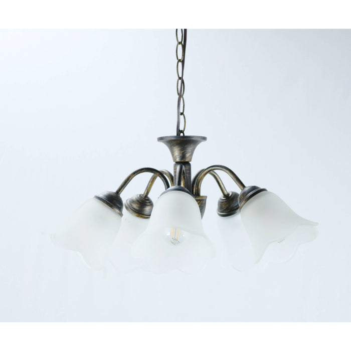 LAMP. COLGANTE DORADO 5L E27 60W