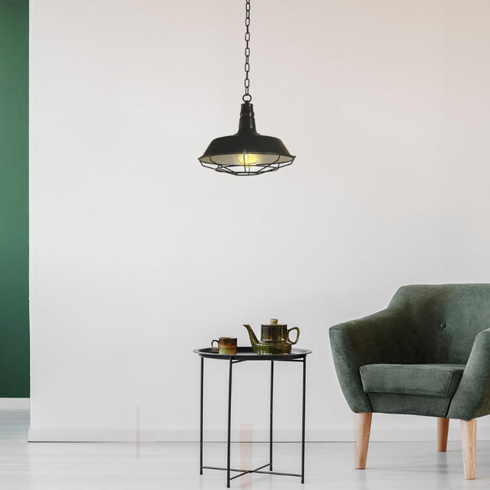 LAMP. COLGANTE NEGRO 1L E27 60W