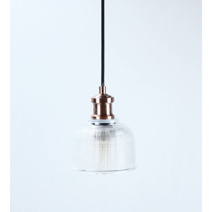 LAMP. COLGANTE COBRE ANTIGUO 1L E27 60W