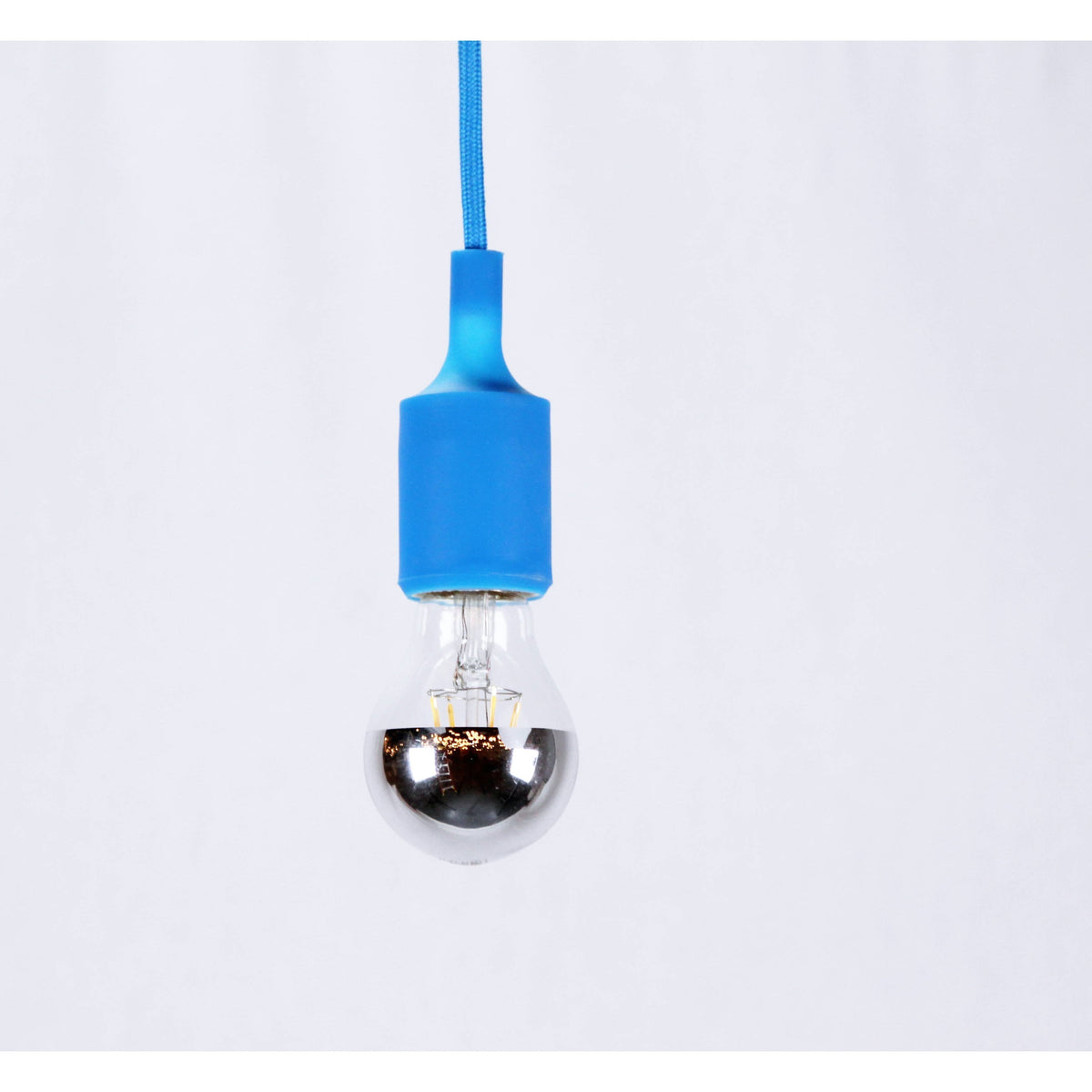 LAMP. COLGANTE AZUL 1L E27 60W