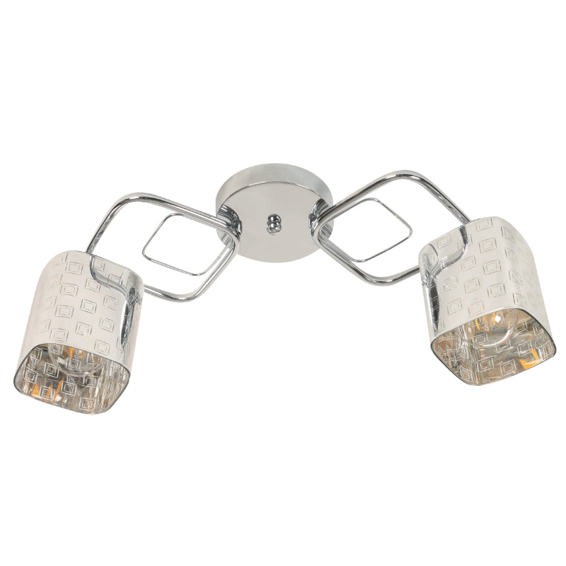 Lámpara Techo Cromo 2L E27 40W