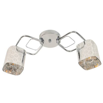 Lámpara Techo Cromo 2L E27 40W