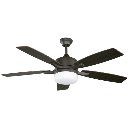 VENTILADOR DE TECHO 52" BRONCE 2L E27 40W CON CONTROL DE PARED