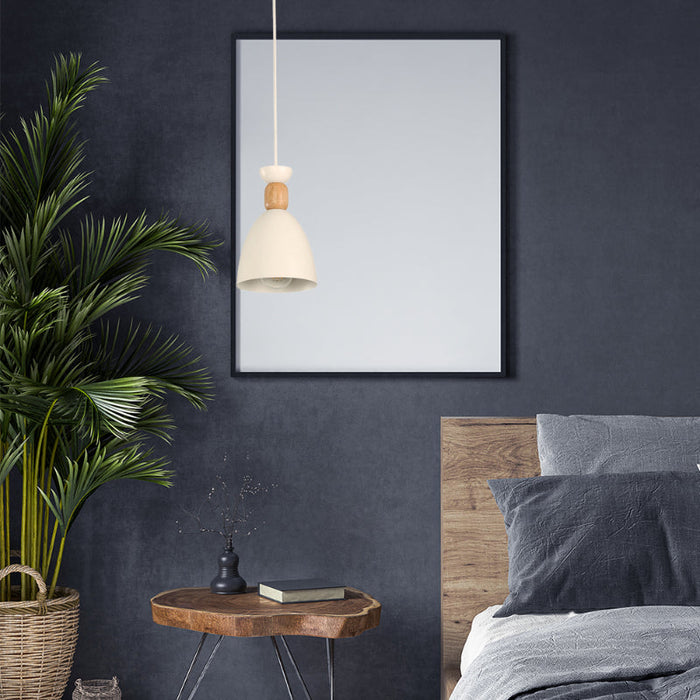 LAMP. COLGANTE BLANCO 1L E27 40W