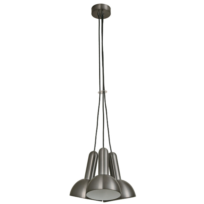 Lámpara Colgante Gris 3L E27 60W