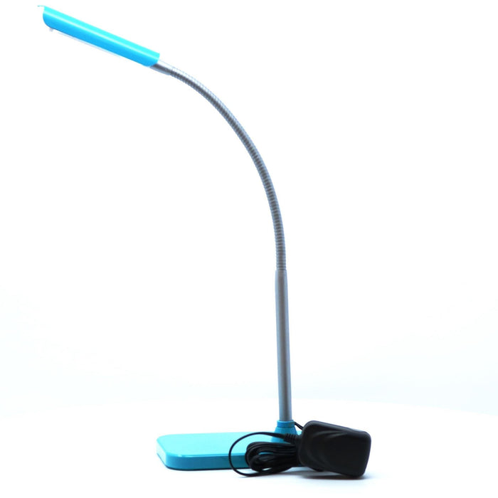 LAMP. LED ESCRITORIO AZUL Y PLATA 1L 3W 100-240V 6000K