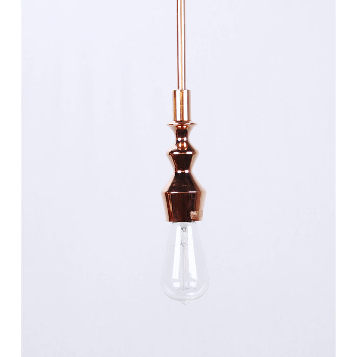 LAMP. COLGANTE COBRE 1L E27 60W