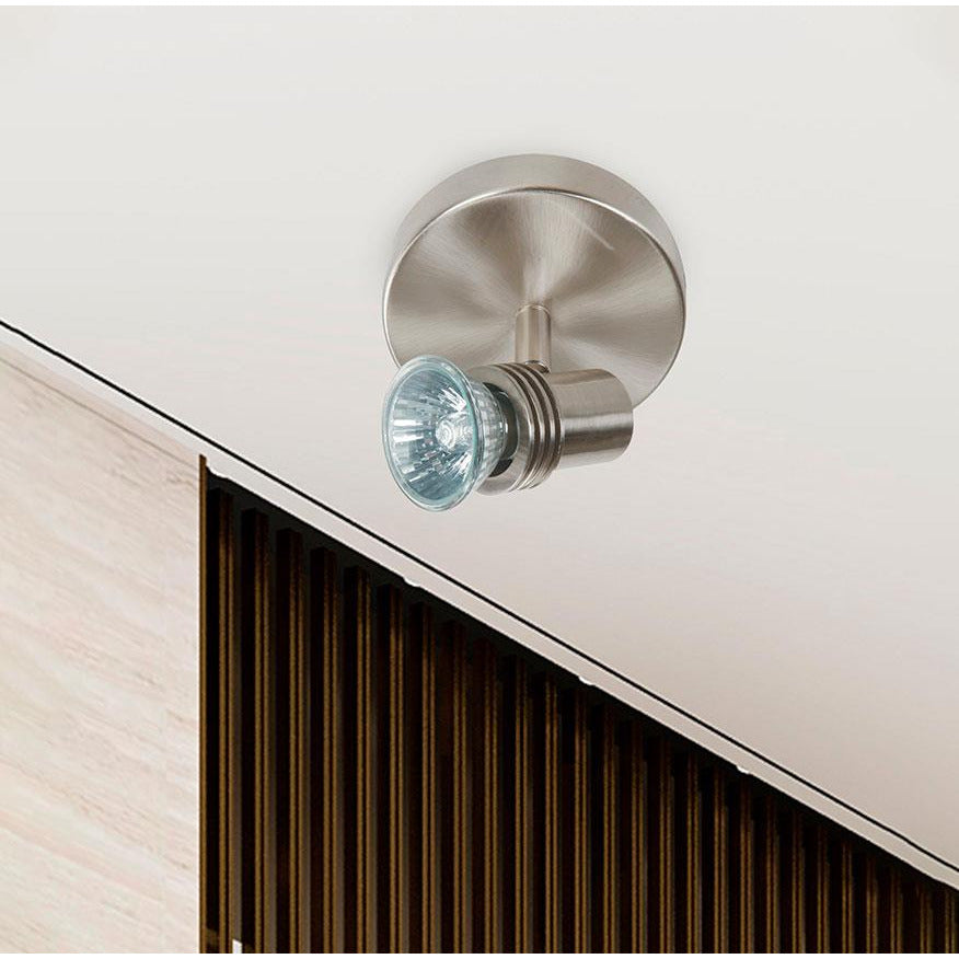 LAMP TECHO NIQUEL SATINADO 1LUZ GZ10 50W N/B