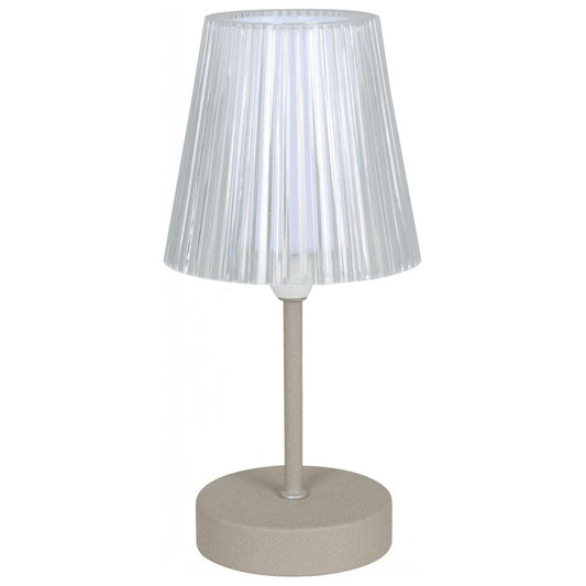 LAMPARA DE MESA CREMA 1L E14 10W