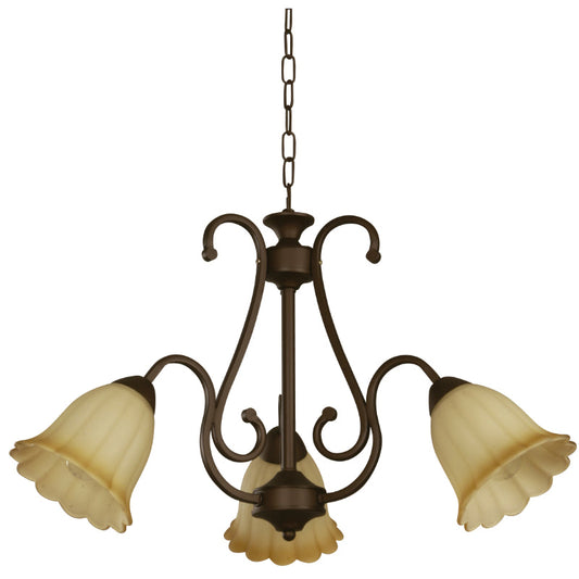 Lámpara Colgante Bronce 3L E27 60W