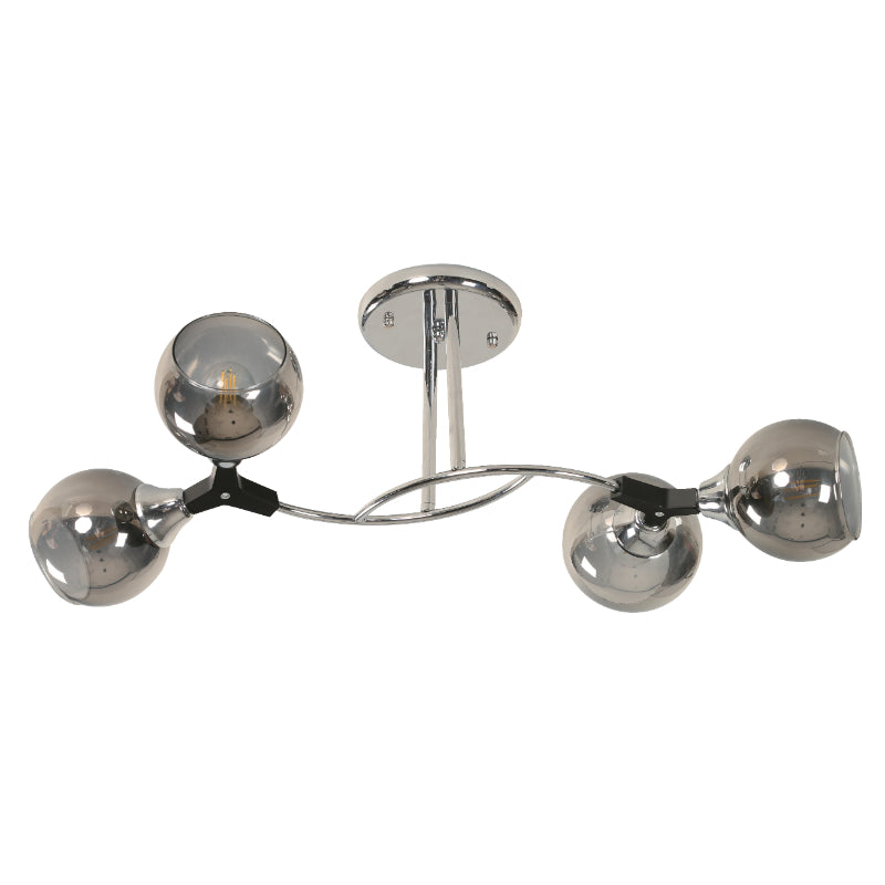 LAMP. TECHO CROMO 4L E27 60W