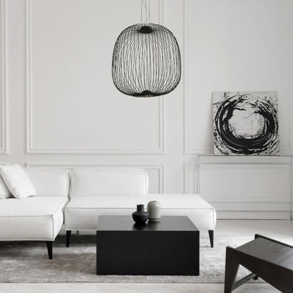 LAMP. COLGANTE NEGRO 1L GU10 50W