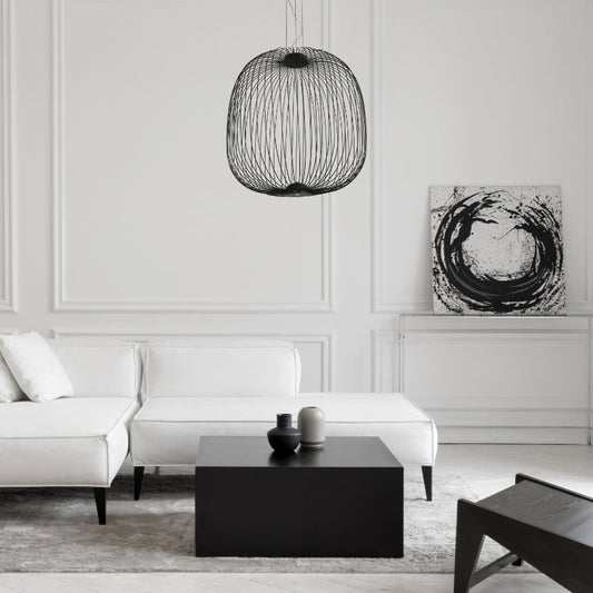 LAMP. COLGANTE NEGRO 1L GU10 50W