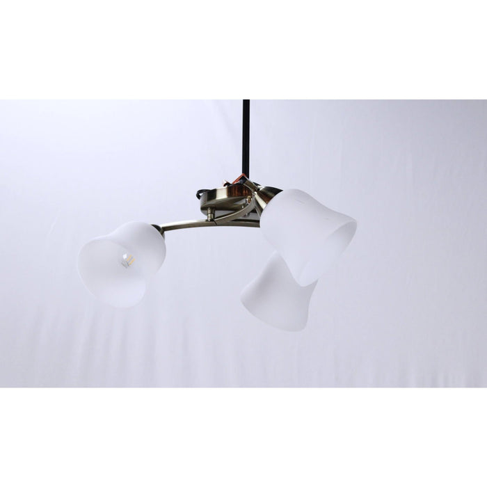 LAMP. TECHO BRONCE ANTIGUO 3L E27 40W