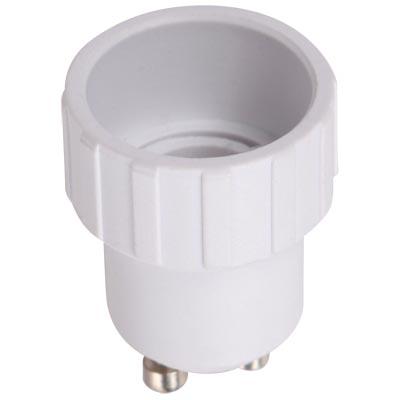 SOCKET CONVERTIDOR E14 EN GU10 127V 60HZ ACAB. EN BLANCO