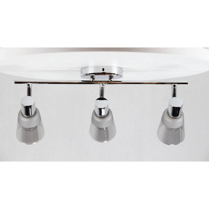 LAMP. TECHO REFLECTORA CROMO 3L E14 40W