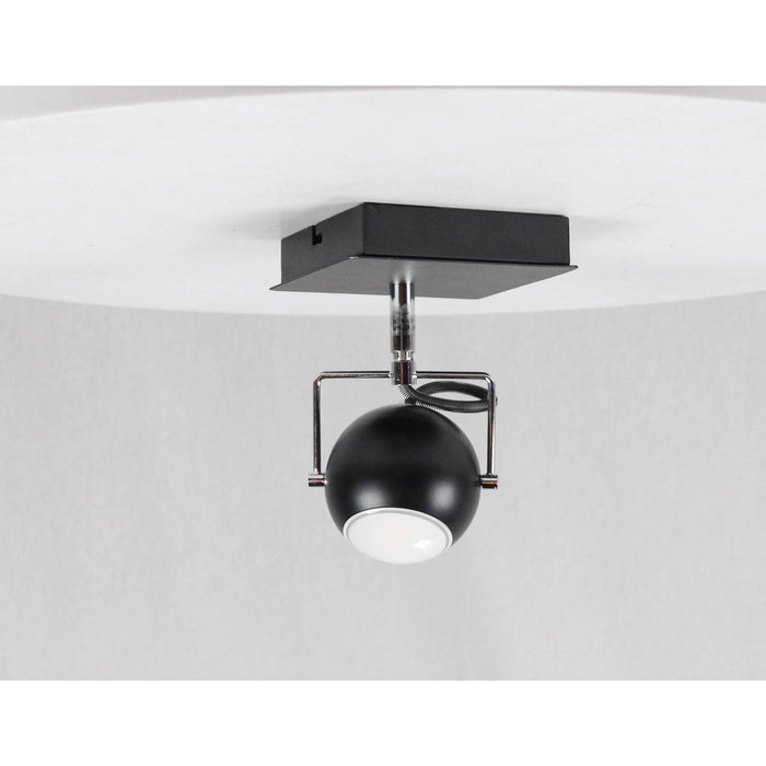 LAMP. LED TECHO REFLECTORA NEGRO 1L 6W 85-265V 3000K