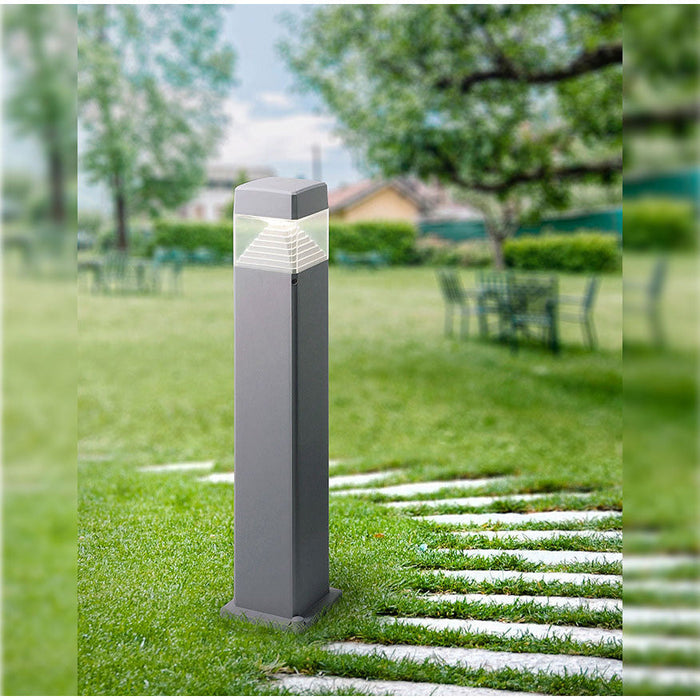 LAMP. EXT. BOLARDO ESTER 800 GRIS 1L GX53 10W