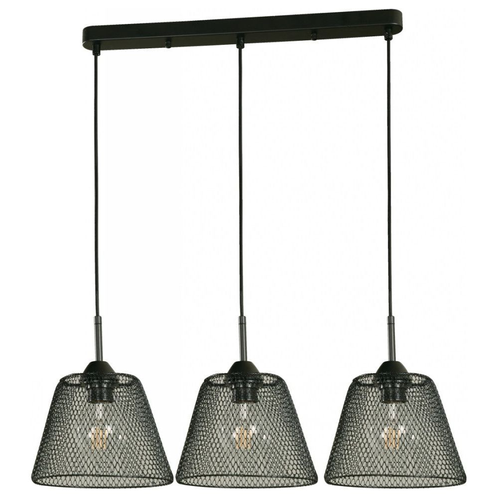 LAMP. COLGANTE 3L NEGRO 40W 120V E27