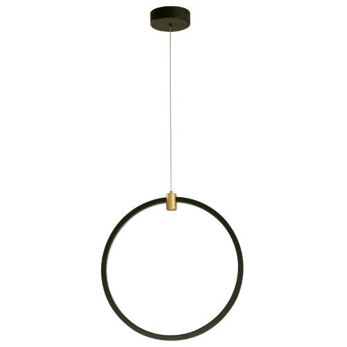 LAMP. LED COLGANTE NEGRO Y DORADO 24W 120-277V 3000K DIMEABLE