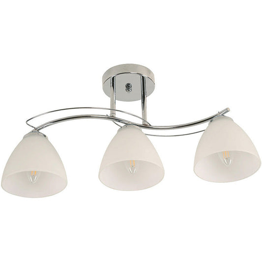 LAMP. TECHO CROMO 3L E27 40W